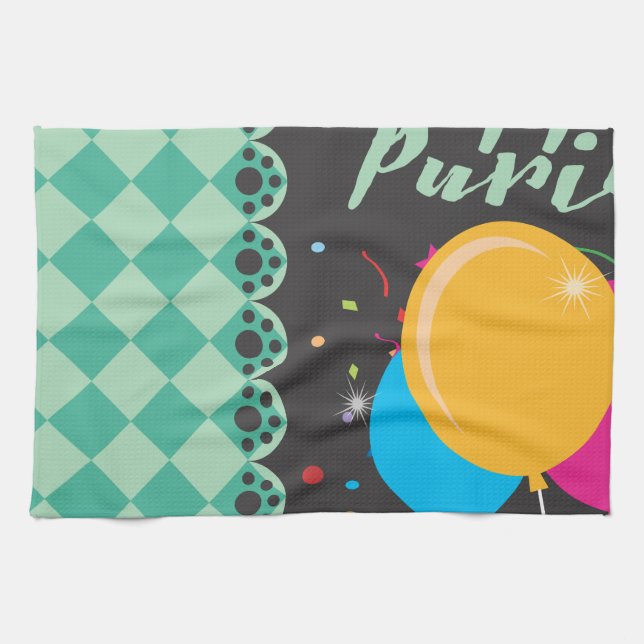 lycklig purim kökshandduk (Horisontell)