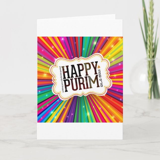 lycklig purim kort (Framsida)