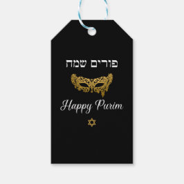 Lycklig Purim Mishloach Manot Gift Basket Tags Presentetikett
