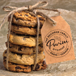 Lycklig Purim Personlig Kosher Info Stämpel