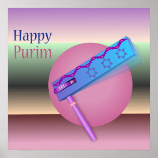 Lycklig Purim Poster