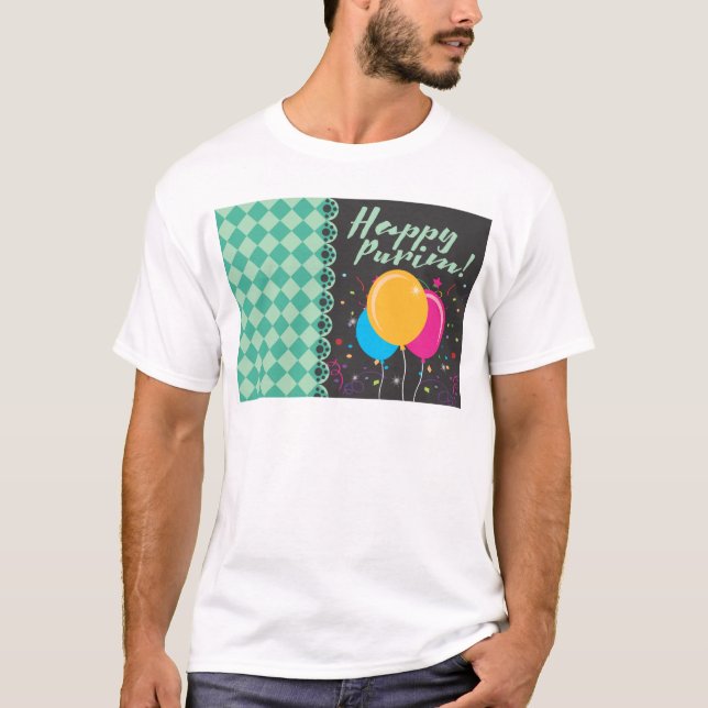 lycklig purim tee (Framsida)