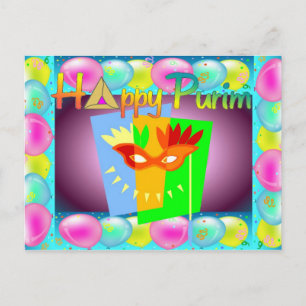 Lycklig Purim-vykort Vykort