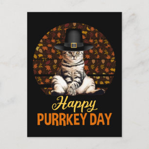 Lycklig-purrkey Day Vykort