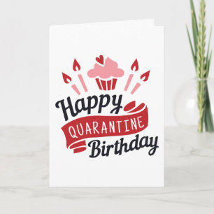 Lycklig Quarantine Birthday. Kort