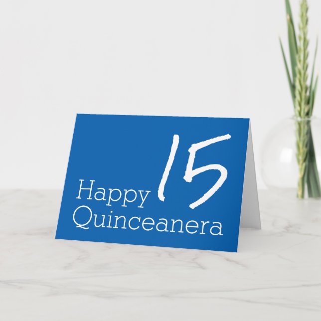 Lycklig Quinceanera Kort (Framsida)