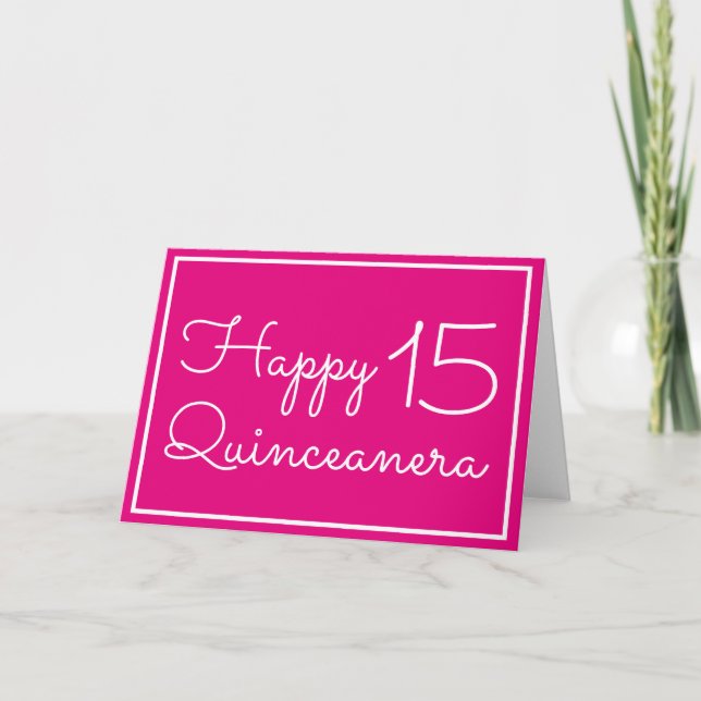 Lycklig Quinceanera Kort (Framsida)