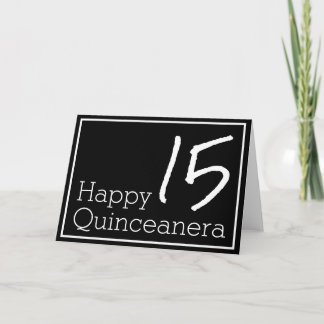 Lycklig Quinceanera Tack Kort