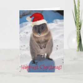 Lycklig Quokka - jul och nyår Kort