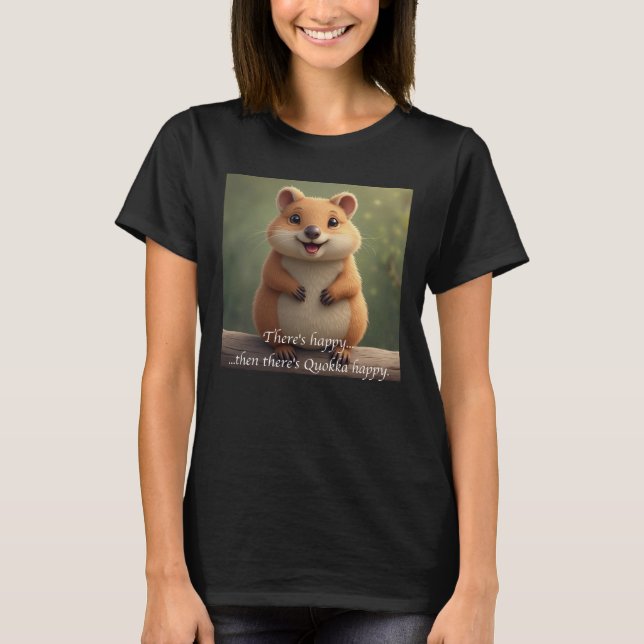 Lycklig Quokka T Shirt (Framsida)