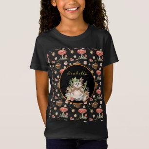 Lycklig Raccoon Customize Text och Färg T Shirt