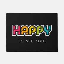 Lycklig Rainbow färgad ord