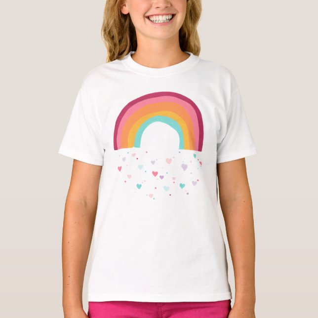 Lycklig Rainbow Magic T Shirt (Framsida)