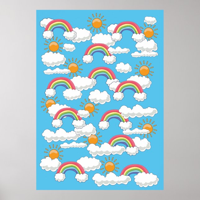 Lycklig Rainbow Poster (Framsidan)