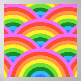 Lycklig Rainbow Poster