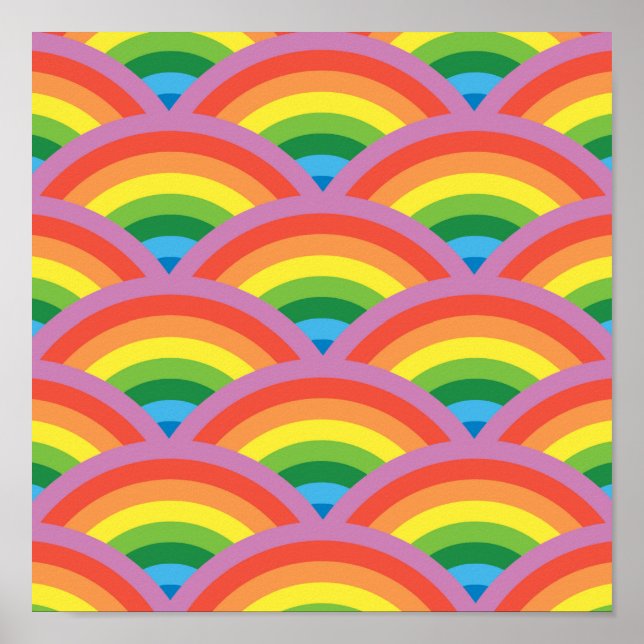 Lycklig Rainbow Poster (Framsidan)