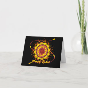 Lycklig Rakhi, gult Kort