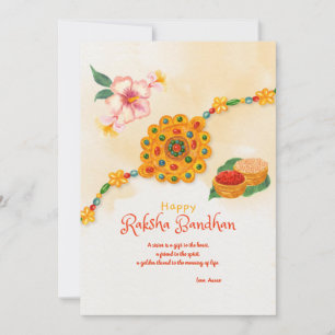 Lycklig Raksha Bandhan Greeting Card