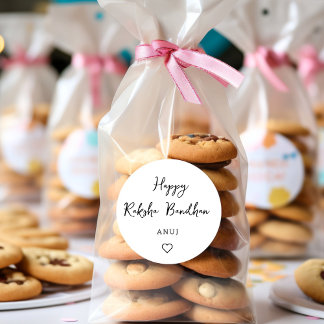 lycklig raksha bandhan, rakhi Sticker Runt Klistermärke