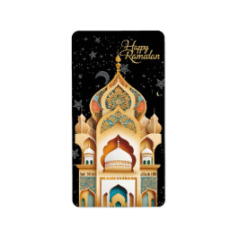lycklig Ramadan Adressetikett