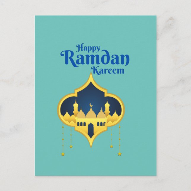 Lycklig Ramadan Kareem 2022 Vykort (Framsida)