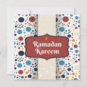 Lycklig Ramadan Kareem Crescent Helgdag Card Julkort