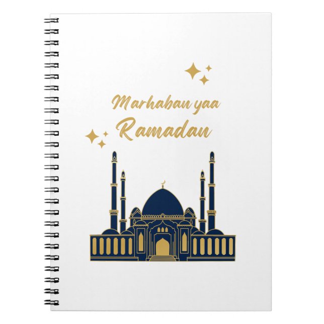 Lycklig Ramadan Kareem - Eid Mubarak citat Anteckningsbok (Framsidan)