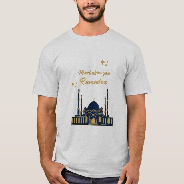 Lycklig Ramadan Kareem - Eid Mubarak citat T Shirt (Framsida)