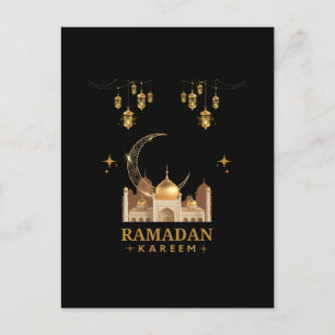Lycklig Ramadan Kareem-Eid Mubarak Hälsning Helg Vykort