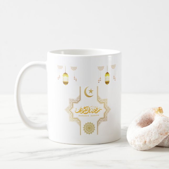 Lycklig Ramadan Kareem-Eid Mubarak Önskemål Helgda Kaffemugg (Med munk)