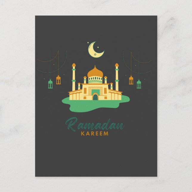 Lycklig Ramadan Kareem och Eid Mubarak 2022 Vykort (Framsida)