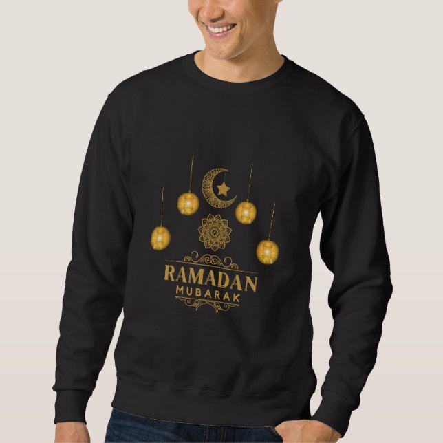 Lycklig Ramadan Kareem och Eid Mubarak 2023 Helgda Lång Ärmad Tröja (Framsida)