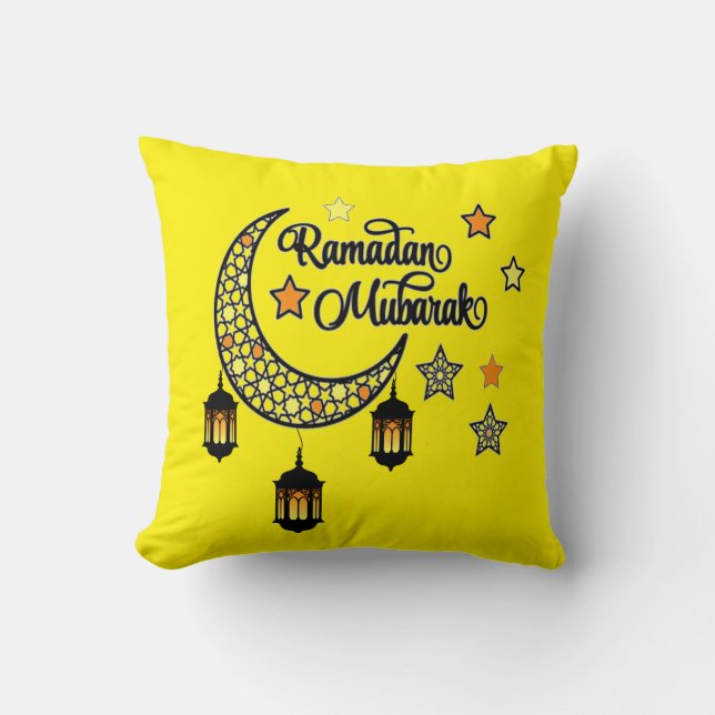 Lycklig Ramadan Kareem och Eid Mubarak 2024 Kudde (Framsida)