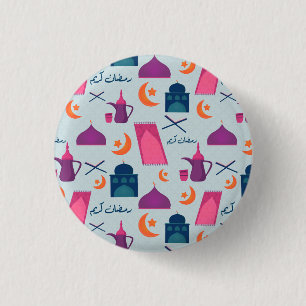 Lycklig Ramadan Mönster Knapp