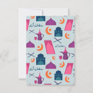 Lycklig Ramadan Mönster Kort
