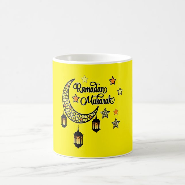 Lycklig Ramadan Mubarak Kareem Crescent lantern Kaffemugg (Center)