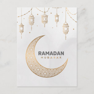 Lycklig Ramadan Mubarak Ramadan Kareem Guld Musl Helg Vykort