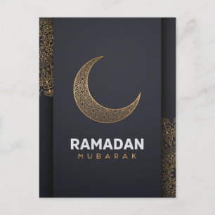 Lycklig Ramadan Mubarak Ramadan Kareem Guld Musl Helg Vykort