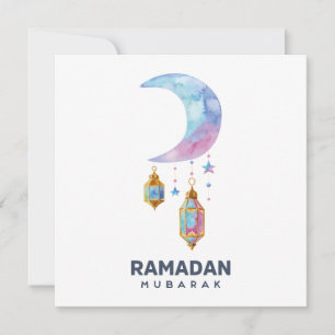 Lycklig Ramadan Mubarak Ramadan Kareem Guld Musl Julkort