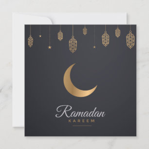 Lycklig Ramadan Mubarak Ramadan Kareem Guld Musl Julkort