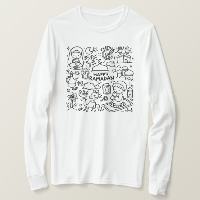 Lycklig Ramadan T Shirt (Design framsida)