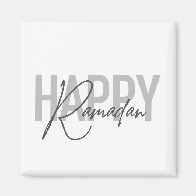 Lycklig Ramadans moderna, enkla coola-typografi Magnet (Framsidan)