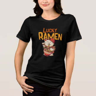 Lycklig Ramen-Katt T Shirt
