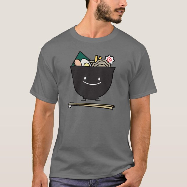 Lycklig Ramenbunke T-shirt (Framsida)