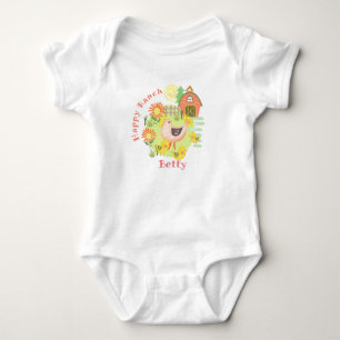 Lycklig Ranch Chicken Hen. Personaliserad. T Shirt