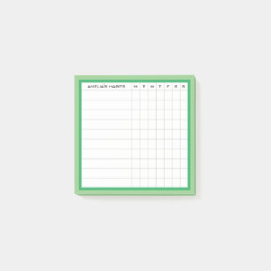 Lycklig Rand insamlingsspåraren för livsmiljöer i Post-it Block
