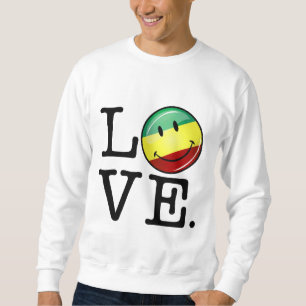 Lycklig Rasta för Rastafarian kärlek flagga Långärmad Tröja