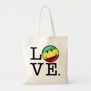 Lycklig Rasta för Rastafarian kärlek flagga Tygkasse