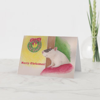 Lycklig Råtta julkort Helgkort