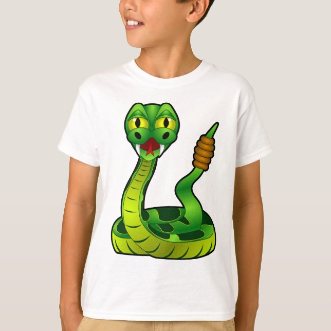 Lycklig rattlesnake t-shirt (Framsida)